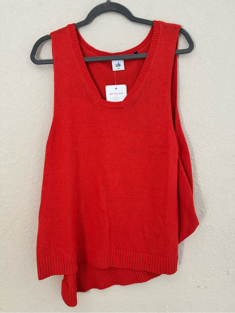 Cabi siren knit vest w/ asymmetrical hem - size M - NWT